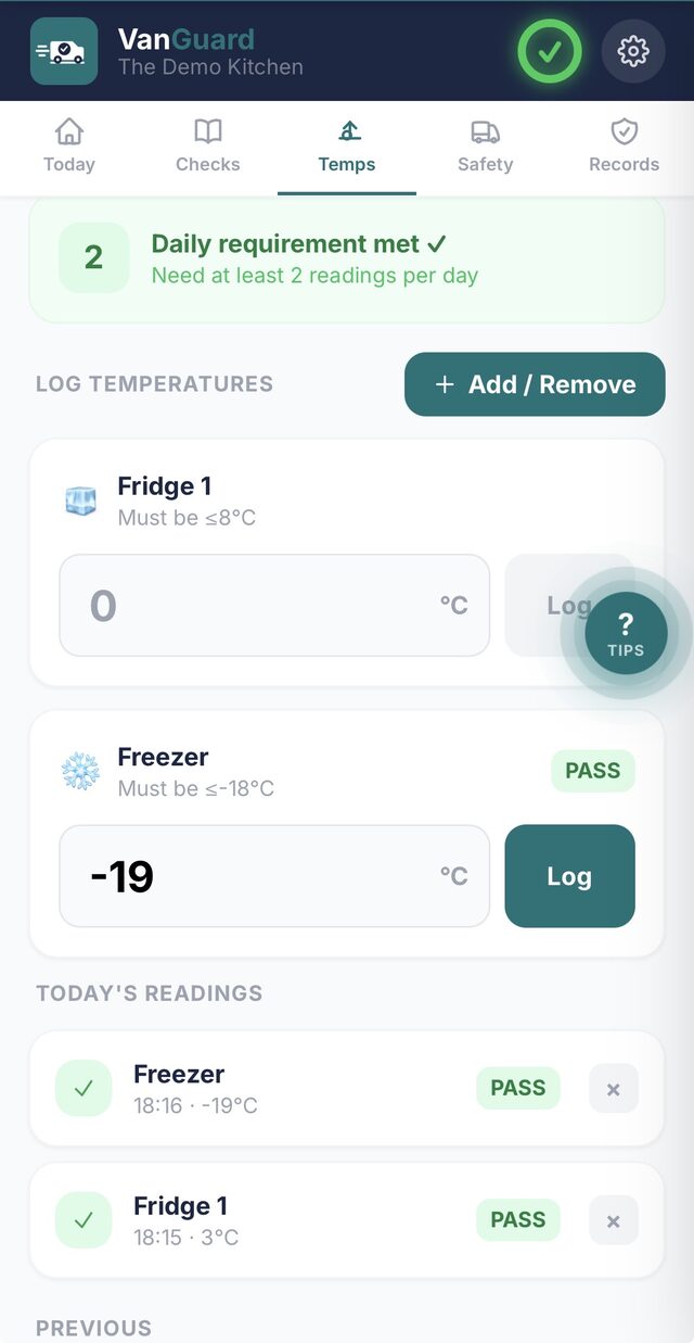 Temperature logging